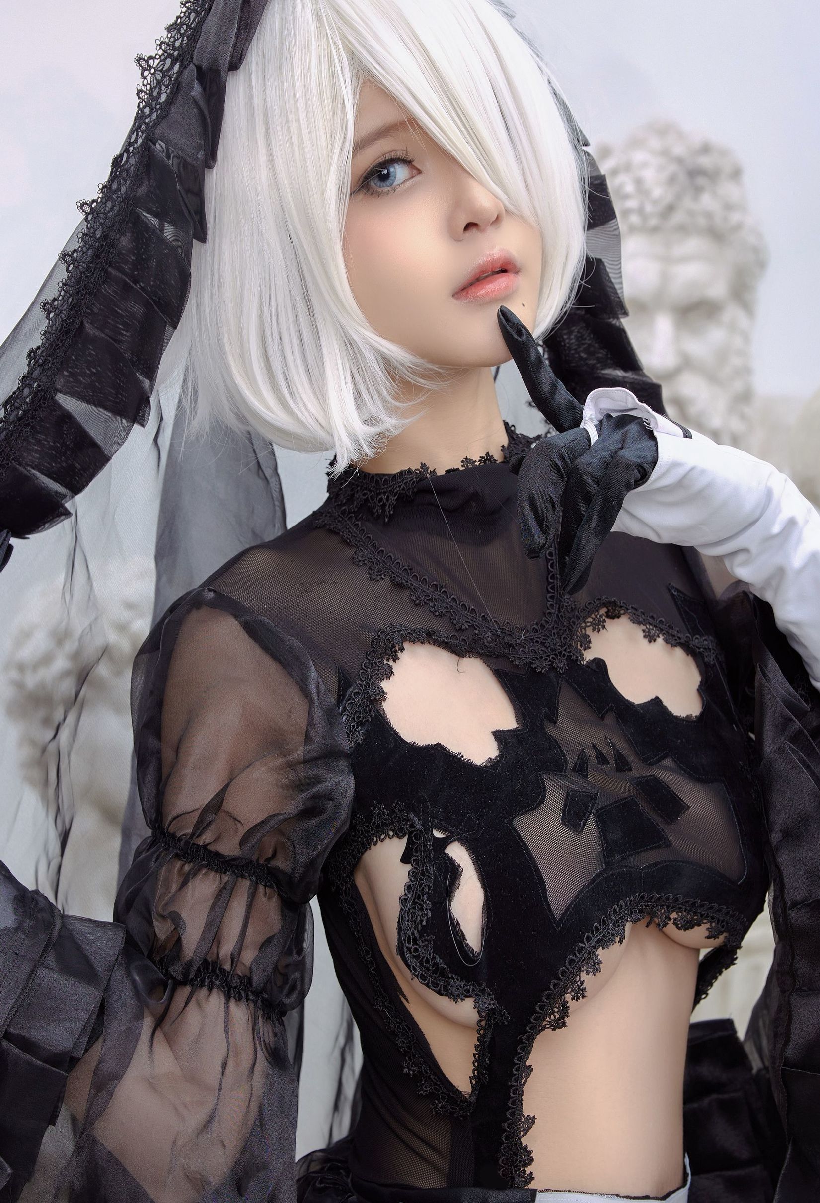 [Cosplay写真]Azami福利2BBlackDress插图3